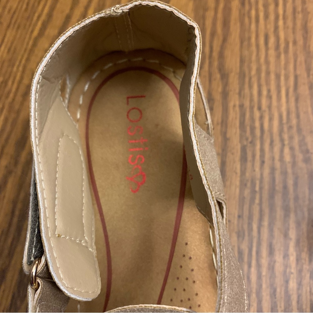 Lostis Tan Leather Sandals. Size 38 Euro - Picture 3 of 10